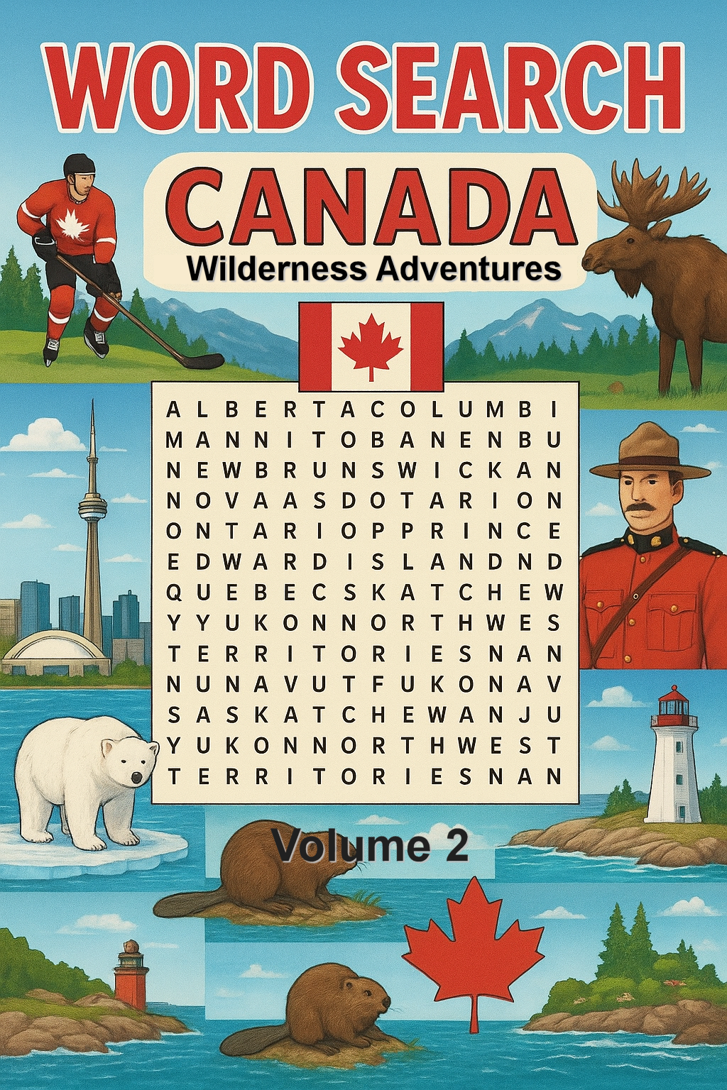 Word Search Canada - Book Cover